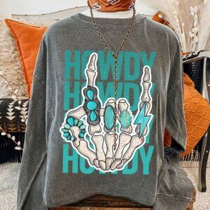 4 for $25 🤠 Howdy Western Graphic Long Sleeve Top 🤠 XXL